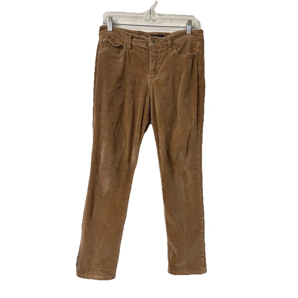 Lauren Ralph Lauren Black Label Corduroy‎ Straight Leg Pants Sz 8P Women Brown